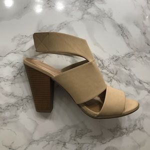 Tan strapped heels